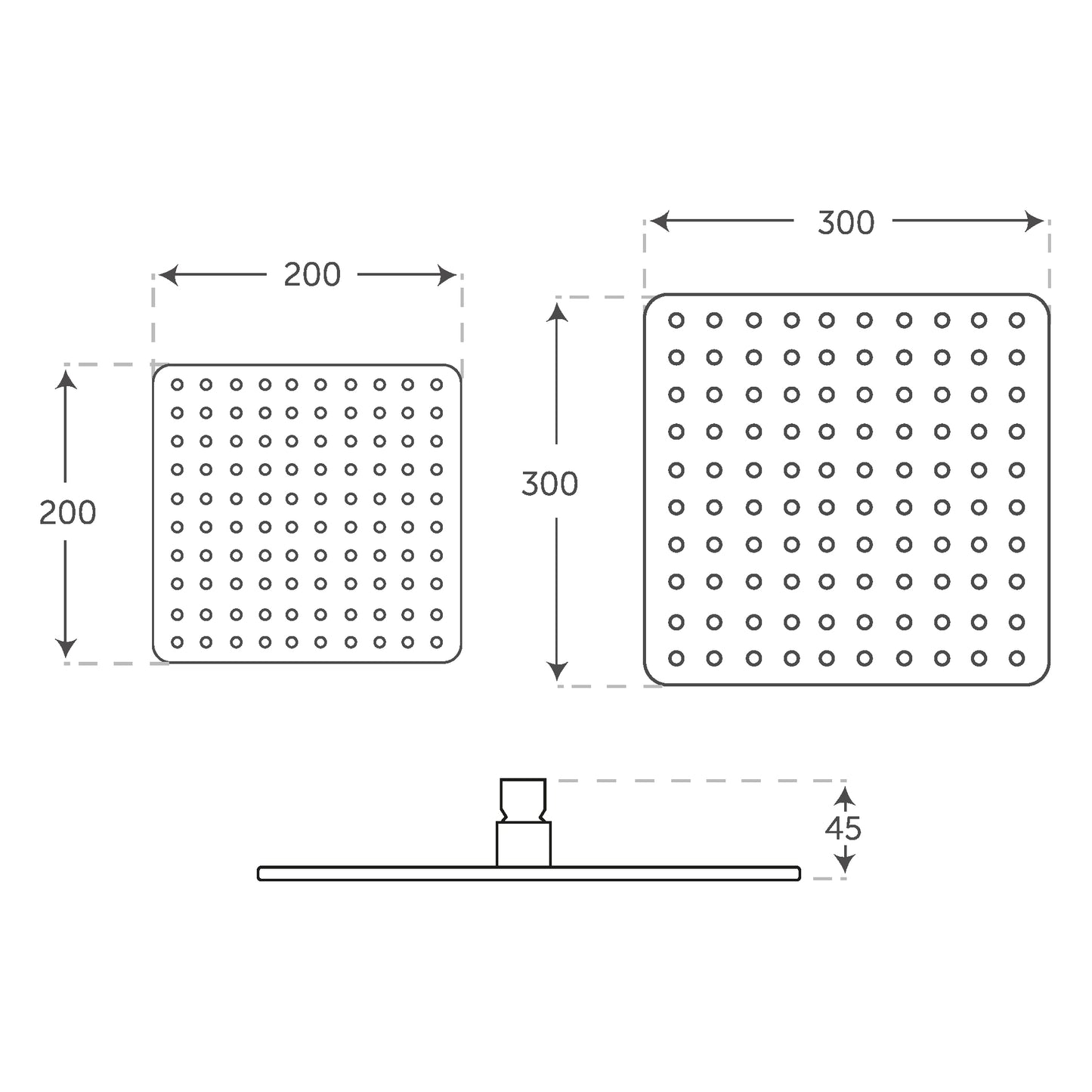 Regadera Sq 8" Modulati Mod. Niagara Plus
